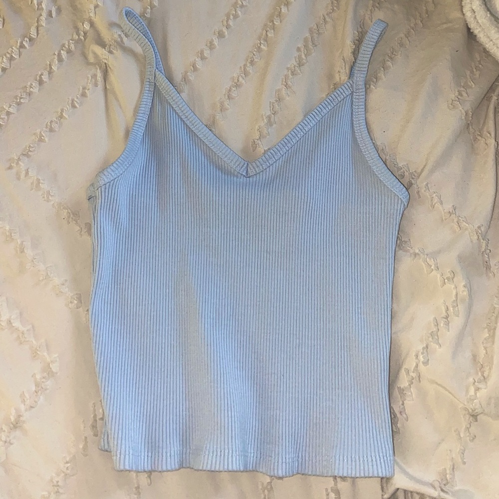 Light blue American eagle cropped tank top